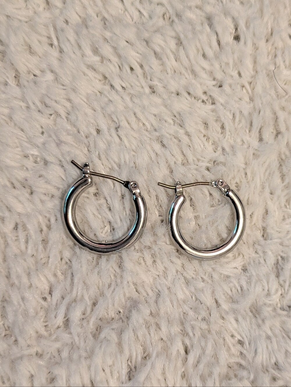 Express Silver Mini Hoop Earrings